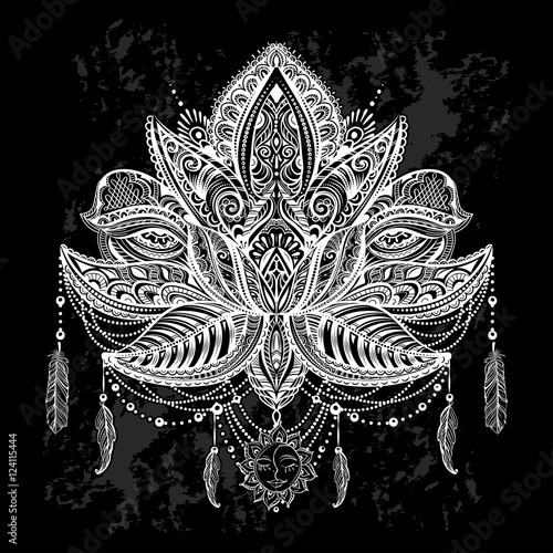 lotos tattoo vector