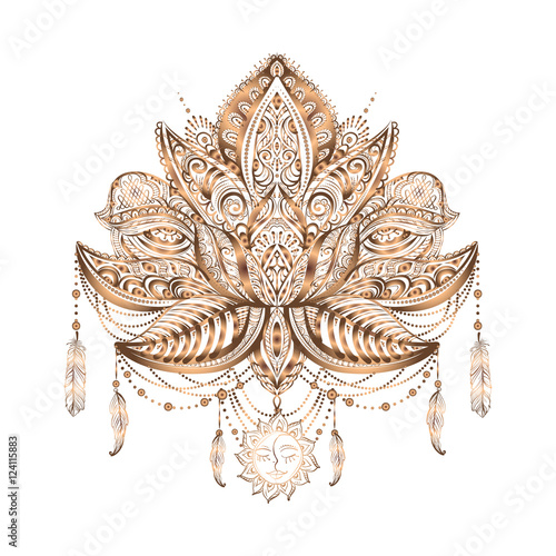 lotos tattoo vector