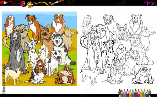 purebred dogs coloring book