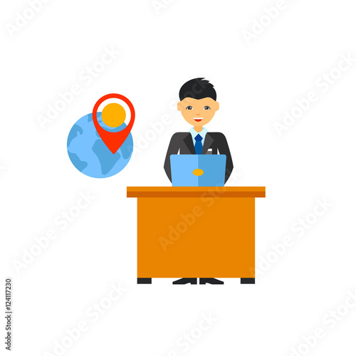 Logistics Management and Logistician Icon