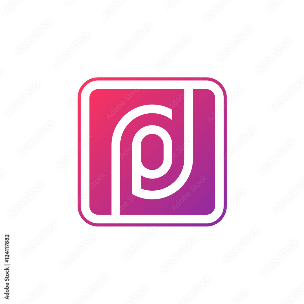 Letter O logo,Rounded rectangle shape symbol,Digital,Technology,Media Letter O logo,Rounded rectangle shape symbol,Digital,Technology,Media