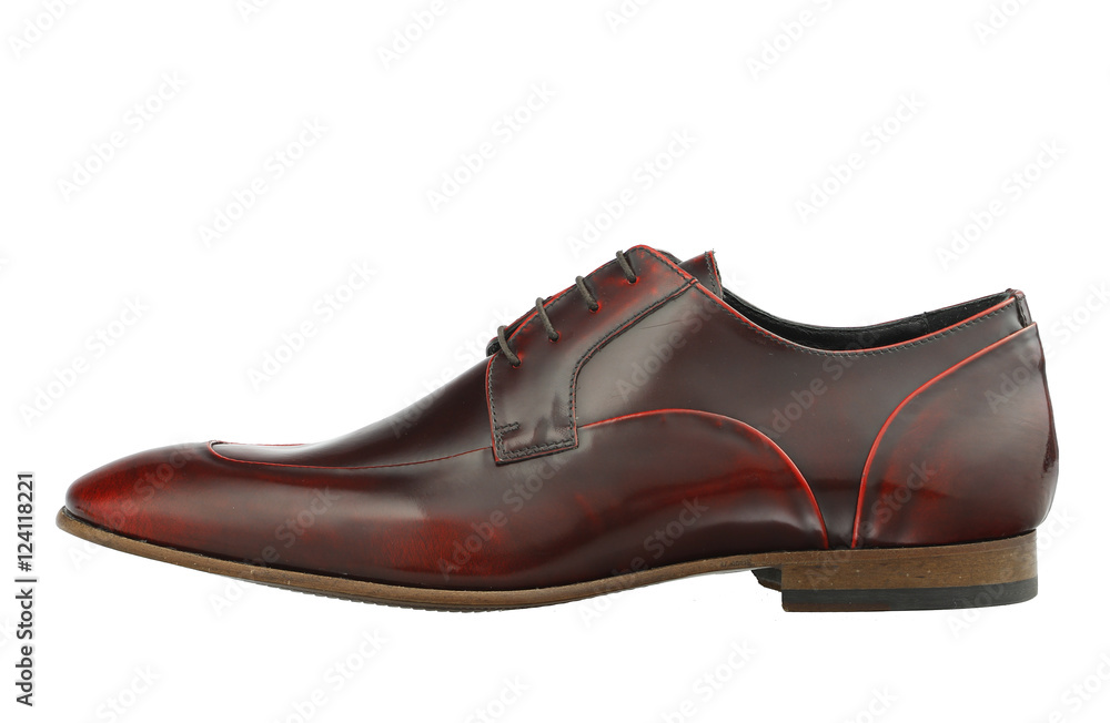 Leather man shose on white Leather man shose on white