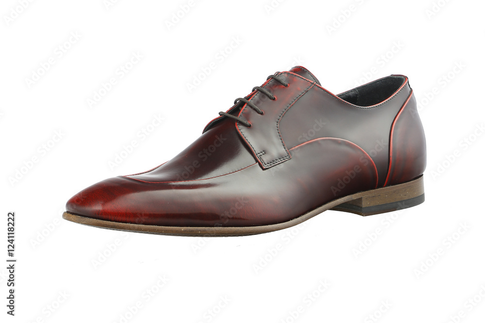 Leather man shose on white Leather man shose on white