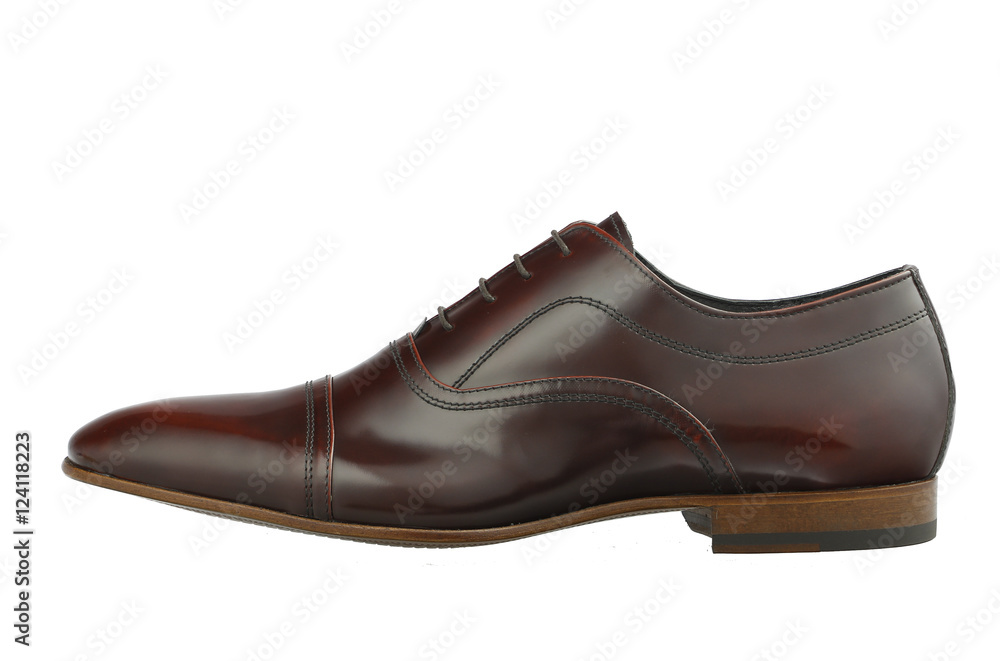Leather man shose on white Leather man shose on white