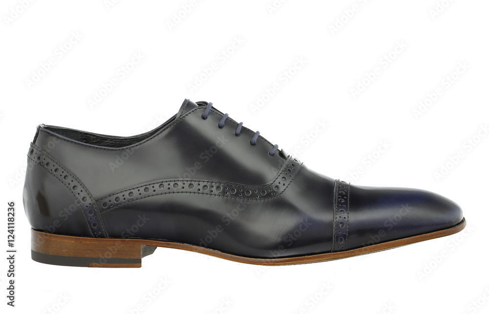 Leather man shose on white Leather man shose on white