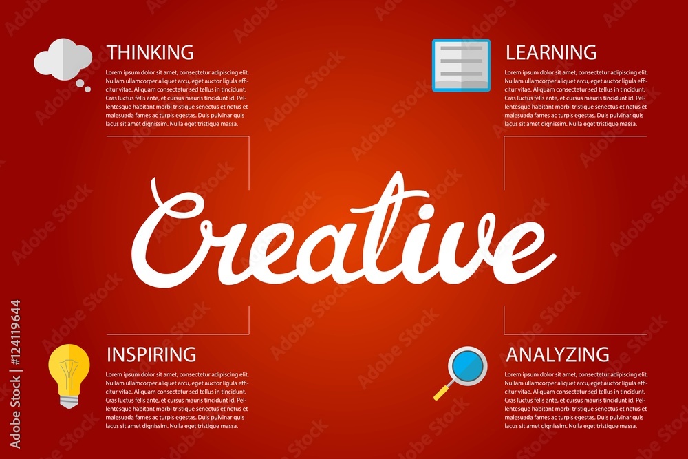 Obraz premium Creative infographic design template with hand lettering calligraphy