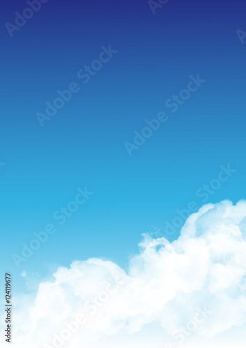 Photography White transparent realistic fluffy cumulus clouds