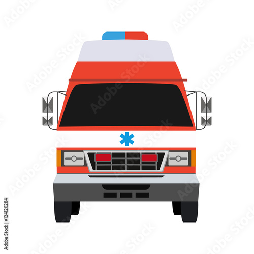 ambulance car flat icon