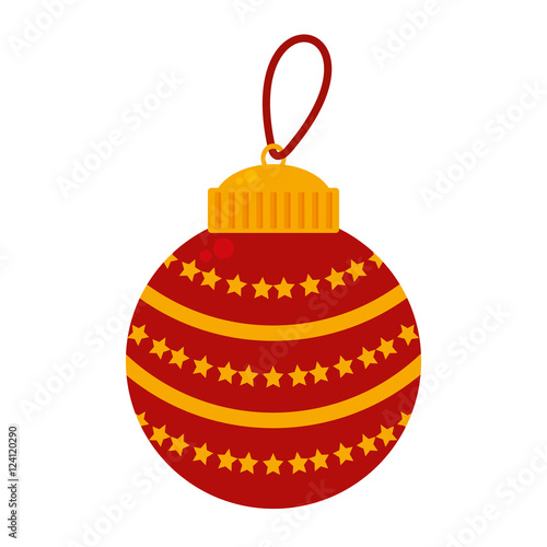 christmas ball decoration isolated icon vector illustration design
