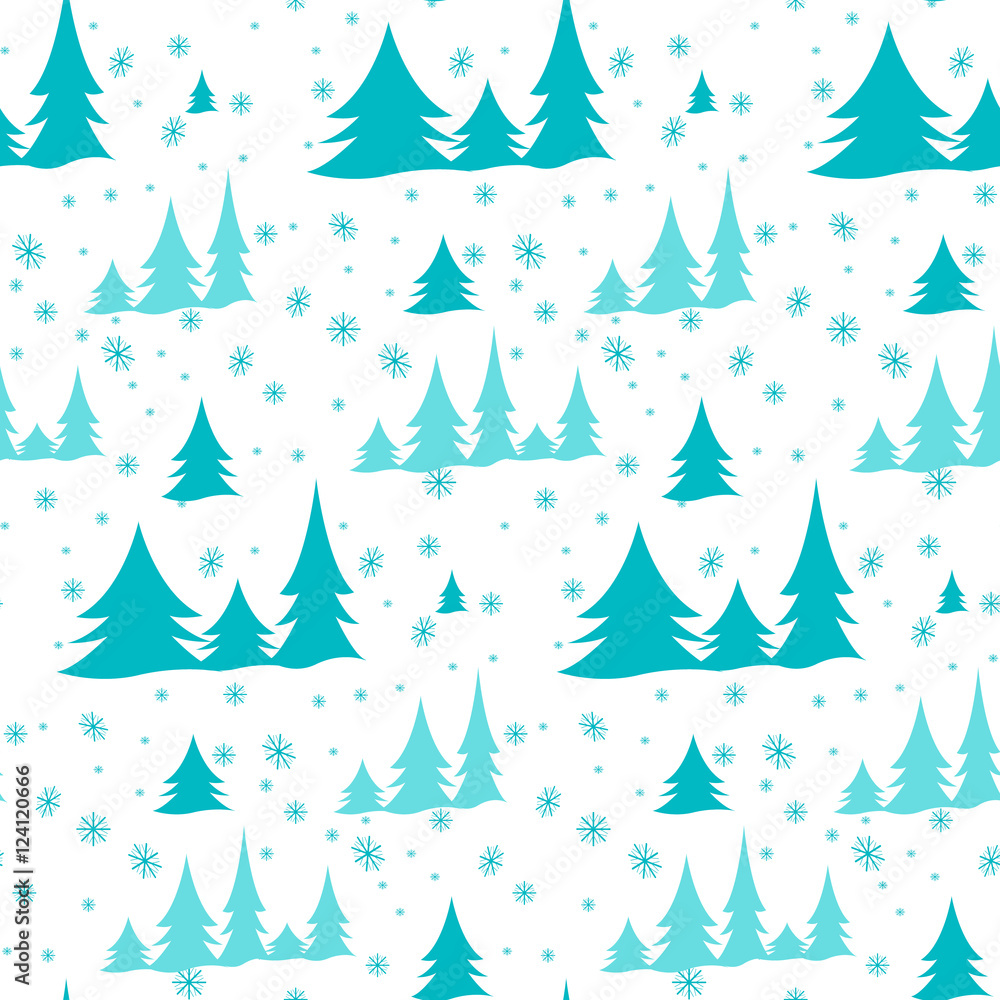 Obraz premium New pattern of Christmas trees