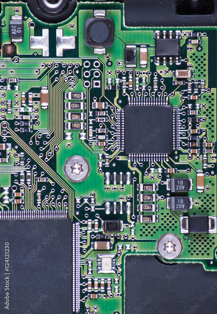 Piece of the silicon chip close up Piece of the silicon chip close up