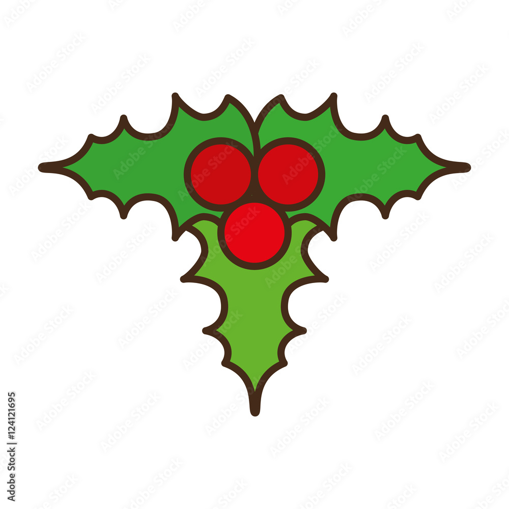 christmas leafs isolated icon vector illustration design christmas leafs isolated icon vector illustration design