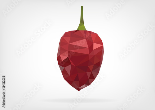 Low Poly Scotch Bonnet Pepper