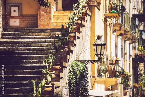 Detail view of Taormina, Sicily, Italy photo
