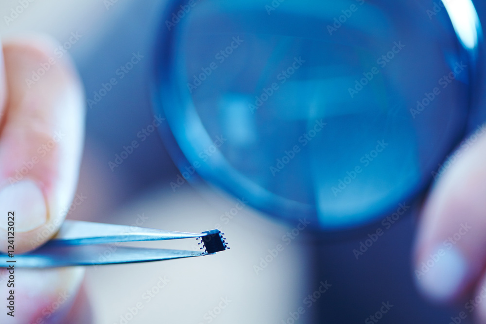 microchip with tweezers microchip with tweezers