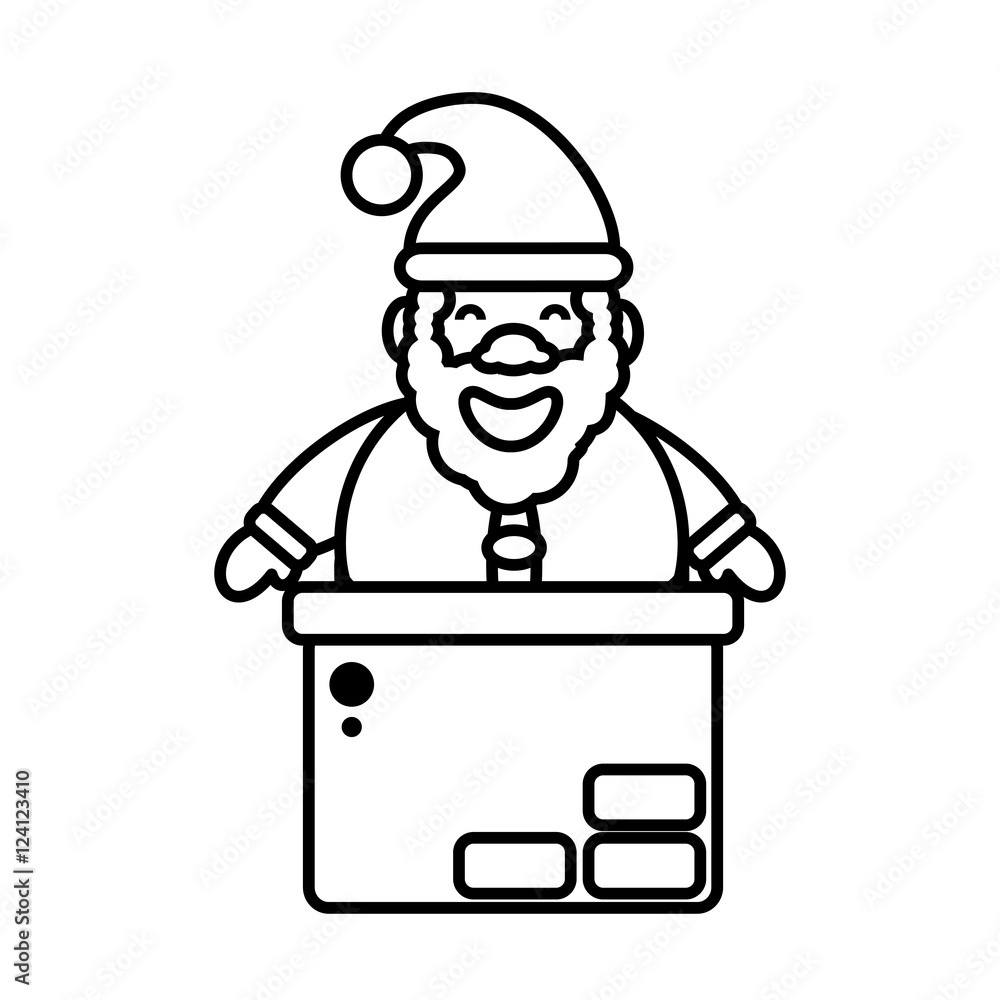 santa claus christmas character isolated icon vector illustration design