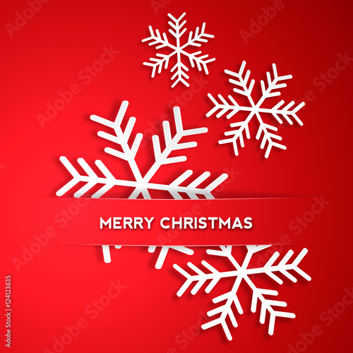 Christmas card with snowflakes