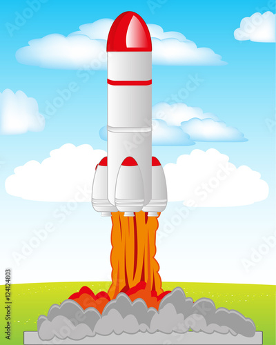 Start the rocket in cosmos