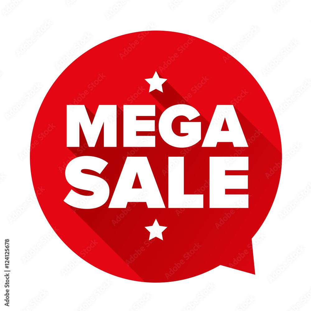 Mega Sale sticker vector Mega Sale sticker vector