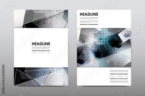 Brochure layout template flyer design vector, Magazine booklet cover abstract background