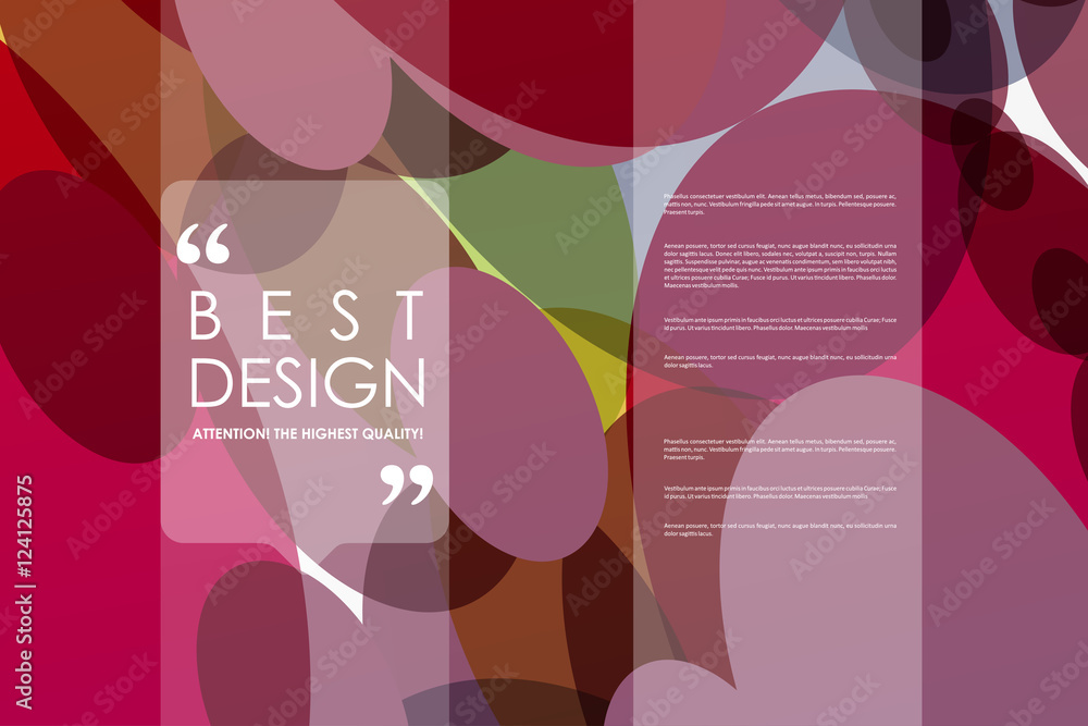 Fototapeta premium Set of brochure, poster design templates in abstract background style