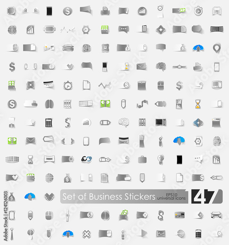 Set of business stickers
