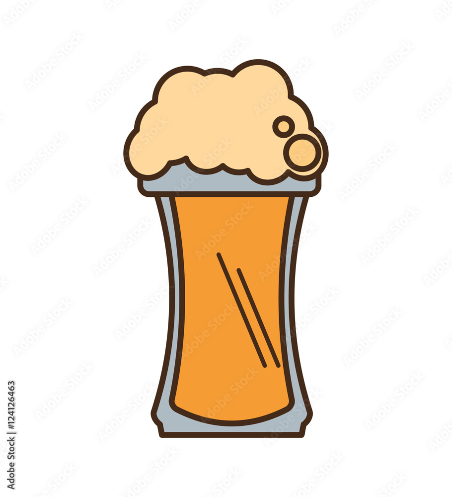 fresh beer glass isolated icon vector illustration design fresh beer glass isolated icon vector illustration design