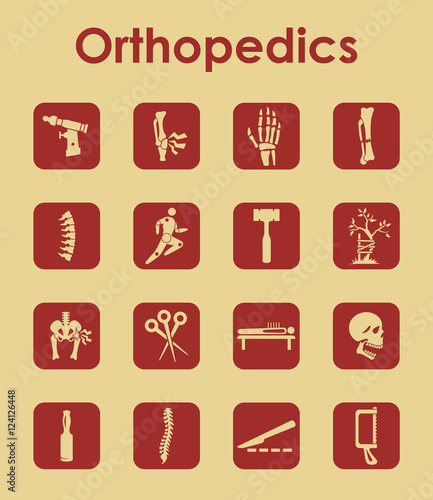 Set of orthopedics simple icons