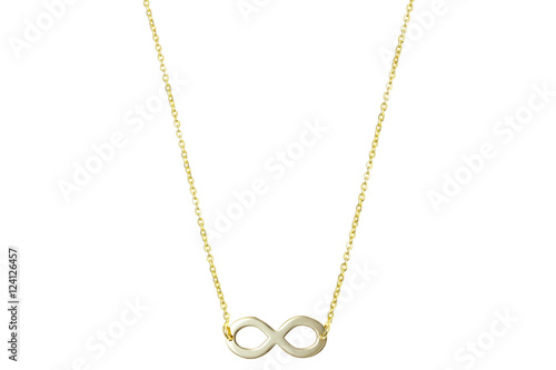 Golden pendant isolated on white