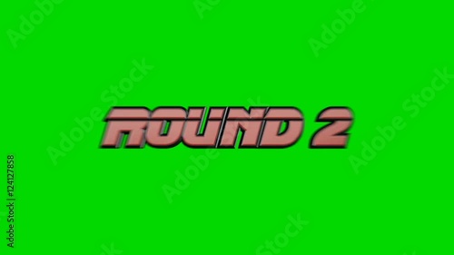 Wallpaper Mural Fighting Video Game Style Round 1 and Continue Text on a Green Screen Background Torontodigital.ca
