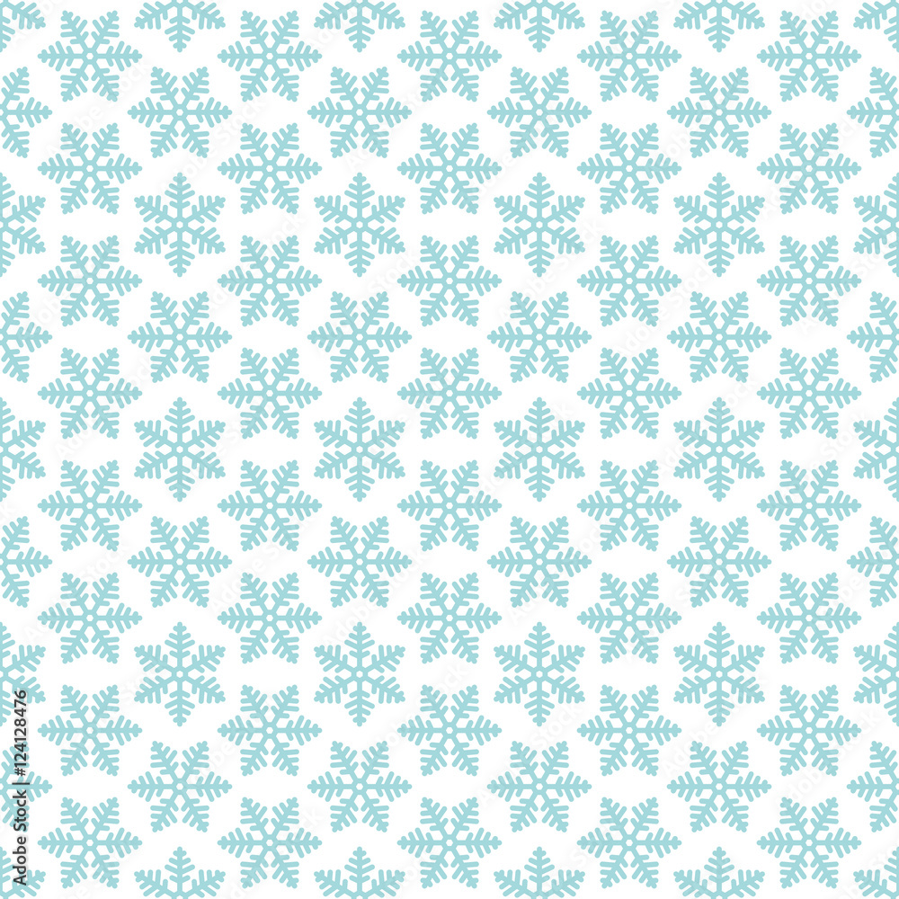Seamless Pattern Snowflakes Turquoise Seamless Pattern Snowflakes Turquoise