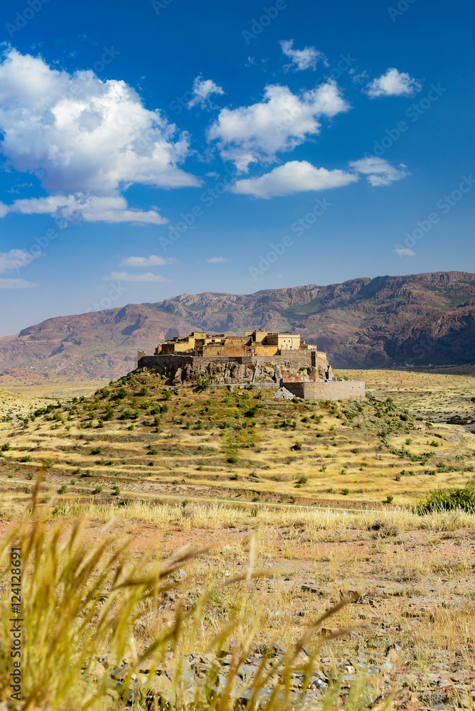 village of berber on a hill in south morocco