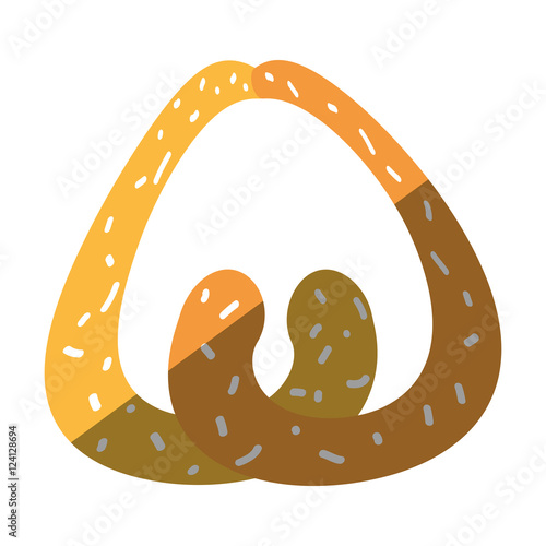 delicious pretzel isolated icon vector illustration design