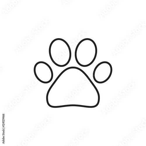 Paw print outline vector