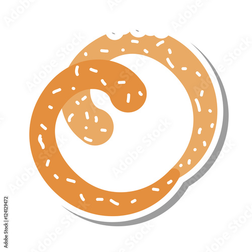 delicious pretzel isolated icon vector illustration design