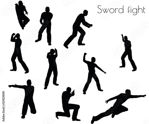 man in swordfight Action pose
