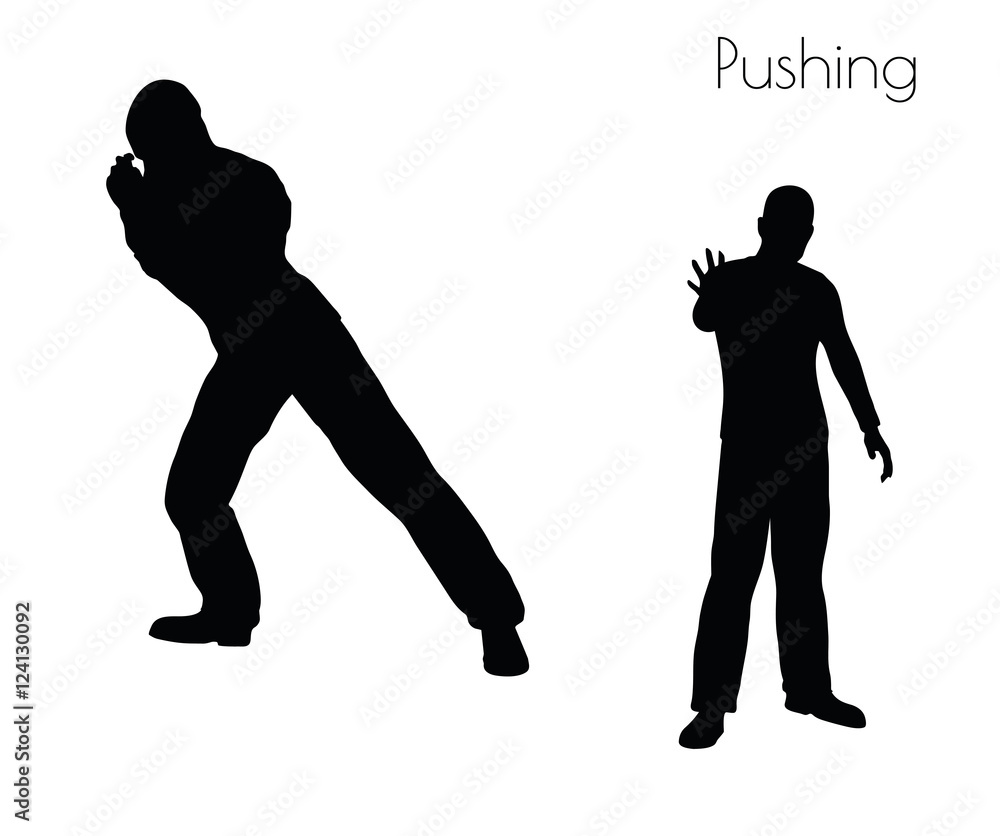  man in  Pushing  Action pose