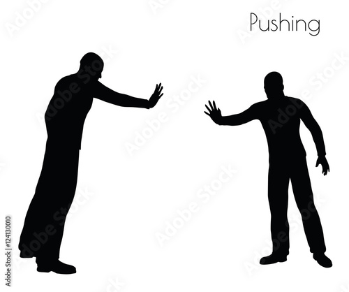  man in  Pushing  Action pose