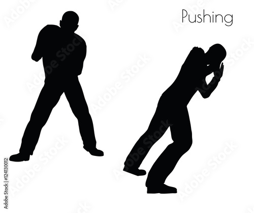  man in  Pushing  Action pose