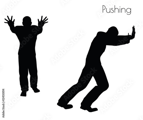  man in  Pushing  Action pose