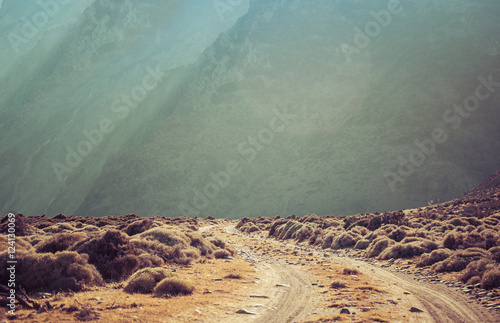 Canvas Print Dirt road rally background