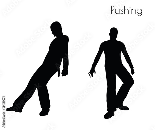  man in  Pushing  Action pose