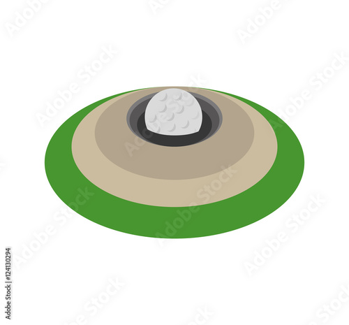 golf ball isolated icon vector illustration design