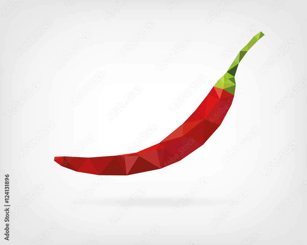 Low Poly Cayenne Pepper Low Poly Cayenne Pepper