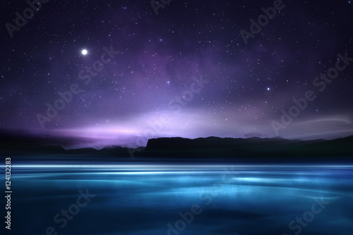 Distant magical alien fantasy landscape © pixel