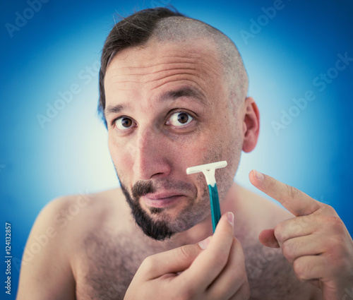 Man shaving