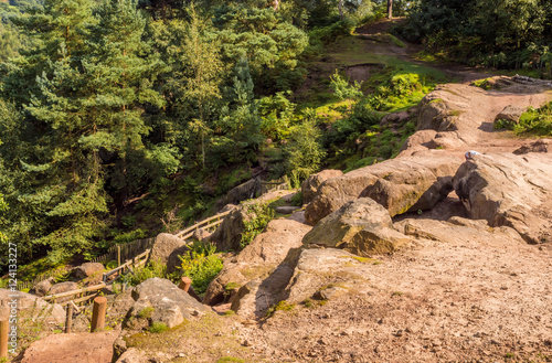 Rock formations at Alderley Edge country park, Cheshire, UK photo