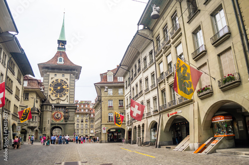 Kramgasse street in the Old City of Bern - UNESCO site in Switzerland © andrii_lutsyk