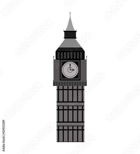big ben london city isolated icon vector illustration design