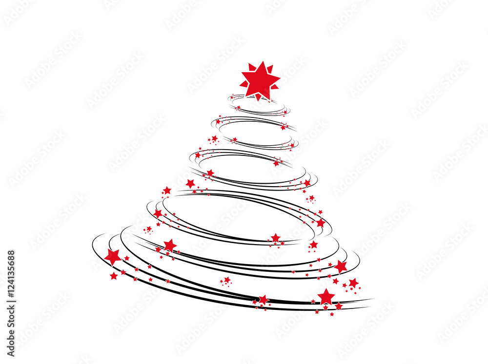 weihnachtsbaum mit roten sternen weihnachtsbaum mit roten sternen